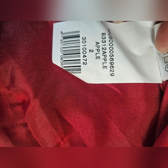 David's Bridal /Women's Red Apple Strapless Dress 2 Elegant, Cocktail, - Picture 7 of 8